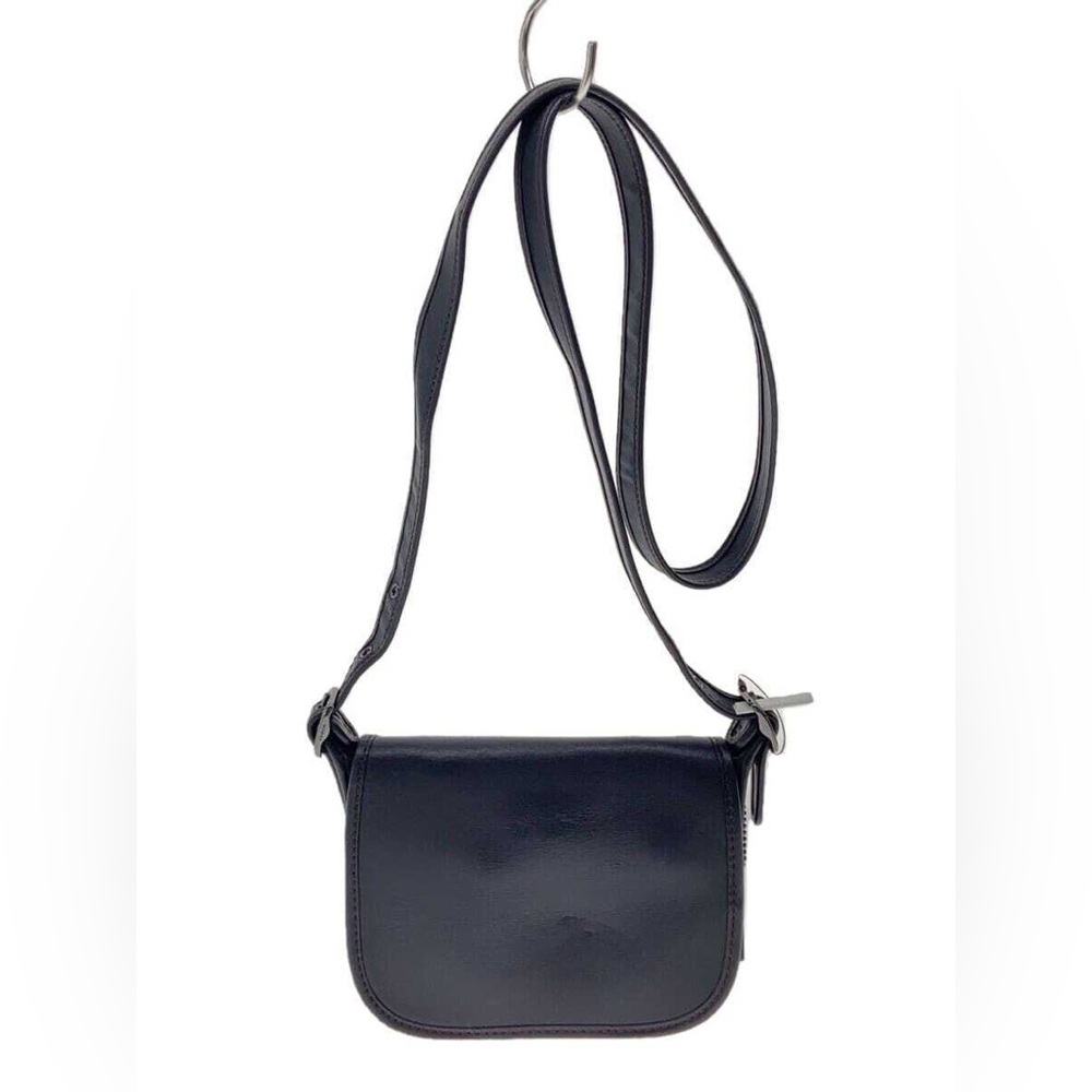 COACH Terracotta Glovetanned Flap Shoulder Bag Leather Black